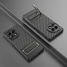Custodia Silicone Ultra Sottile Morbida Cover con Supporto KC3 per OnePlus Ace 2 5G Nero