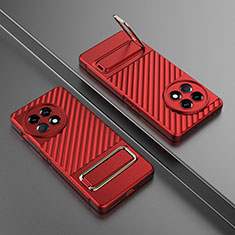Custodia Silicone Ultra Sottile Morbida Cover con Supporto KC3 per OnePlus Ace 2 5G Rosso