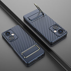 Custodia Silicone Ultra Sottile Morbida Cover con Supporto KC3 per OnePlus Nord CE 3 5G Blu