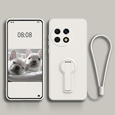 Custodia Silicone Ultra Sottile Morbida Cover con Supporto per OnePlus 11 5G Bianco
