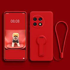 Custodia Silicone Ultra Sottile Morbida Cover con Supporto per OnePlus 11 5G Rosso