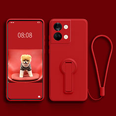 Custodia Silicone Ultra Sottile Morbida Cover con Supporto per OnePlus Nord 3 5G Rosso