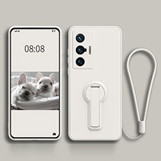 Custodia Silicone Ultra Sottile Morbida Cover con Supporto per Vivo X70 5G Bianco