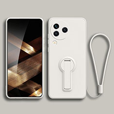Custodia Silicone Ultra Sottile Morbida Cover con Supporto per Xiaomi Civi 3 5G Bianco