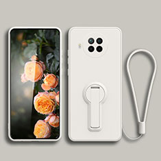 Custodia Silicone Ultra Sottile Morbida Cover con Supporto per Xiaomi Mi 10i 5G Bianco