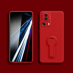 Custodia Silicone Ultra Sottile Morbida Cover con Supporto per Xiaomi Mi 13 Lite 5G Rosso