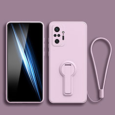 Custodia Silicone Ultra Sottile Morbida Cover con Supporto per Xiaomi Redmi Note 10S 4G Lavanda