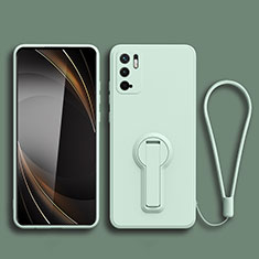 Custodia Silicone Ultra Sottile Morbida Cover con Supporto per Xiaomi Redmi Note 11 SE 5G Verde Pastello