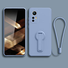 Custodia Silicone Ultra Sottile Morbida Cover con Supporto per Xiaomi Redmi Note 12S Cielo Blu