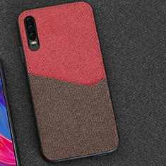 Custodia Silicone Ultra Sottile Morbida Cover Fronte e Retro 360 Gradi M01 per Huawei P30 Rosso