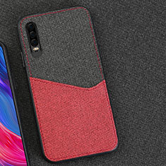 Custodia Silicone Ultra Sottile Morbida Cover Fronte e Retro 360 Gradi M01 per Huawei P30 Rosso e Nero