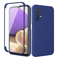 Custodia Silicone Ultra Sottile Morbida Cover Fronte e Retro 360 Gradi MJ1 per Samsung Galaxy A32 5G Blu