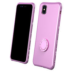 Custodia Silicone Ultra Sottile Morbida Cover Fronte e Retro 360 Gradi per Apple iPhone X Rosa