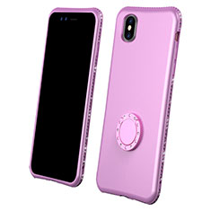 Custodia Silicone Ultra Sottile Morbida Cover Fronte e Retro 360 Gradi per Apple iPhone Xs Max Rosa