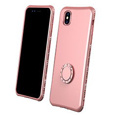Custodia Silicone Ultra Sottile Morbida Cover Fronte e Retro 360 Gradi per Apple iPhone Xs Oro Rosa