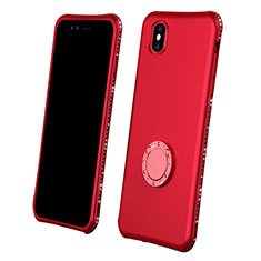 Custodia Silicone Ultra Sottile Morbida Cover Fronte e Retro 360 Gradi per Apple iPhone Xs Rosso