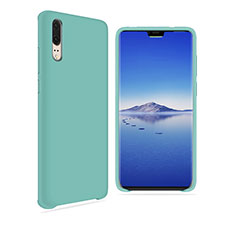 Custodia Silicone Ultra Sottile Morbida Cover Fronte e Retro 360 Gradi per Huawei P20 Ciano