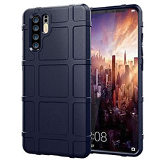 Custodia Silicone Ultra Sottile Morbida Cover Fronte e Retro 360 Gradi per Huawei P30 Pro Blu