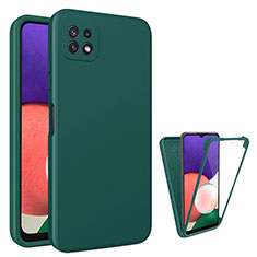 Custodia Silicone Ultra Sottile Morbida Cover Fronte e Retro 360 Gradi per Samsung Galaxy A22 5G Verde