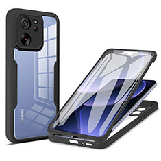 Custodia Silicone Ultra Sottile Morbida Cover Fronte e Retro 360 Gradi per Xiaomi Mi 13T 5G Nero