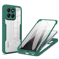 Custodia Silicone Ultra Sottile Morbida Cover Fronte e Retro 360 Gradi per Xiaomi Mi 14 5G Verde