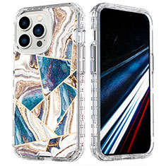 Custodia Silicone Ultra Sottile Morbida Cover Fronte e Retro 360 Gradi YJ2 per Apple iPhone 15 Pro Multicolore