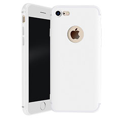 Custodia Silicone Ultra Sottile Morbida Cover H01 per Apple iPhone 7 Bianco