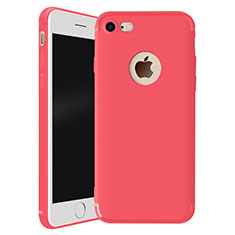 Custodia Silicone Ultra Sottile Morbida Cover H01 per Apple iPhone 7 Rosso