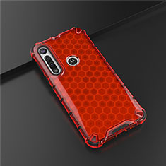 Custodia Silicone Ultra Sottile Morbida Cover S01 per Motorola Moto G8 Play Rosso