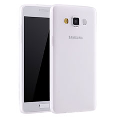 Custodia Silicone Ultra Sottile Morbida Cover S01 per Samsung Galaxy A7 Duos SM-A700F A700FD Bianco