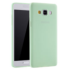 Custodia Silicone Ultra Sottile Morbida Cover S01 per Samsung Galaxy A7 Duos SM-A700F A700FD Verde