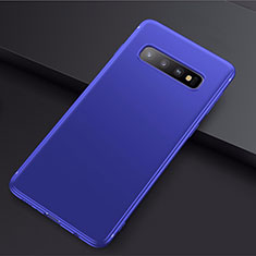 Custodia Silicone Ultra Sottile Morbida Cover S01 per Samsung Galaxy S10 Plus Blu