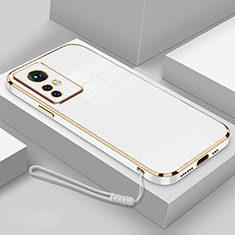 Custodia Silicone Ultra Sottile Morbida Cover S01 per Xiaomi Mi 12T Pro 5G Bianco