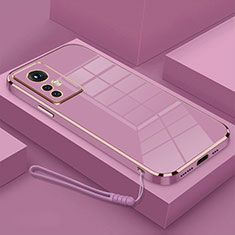 Custodia Silicone Ultra Sottile Morbida Cover S01 per Xiaomi Mi 12T Pro 5G Viola