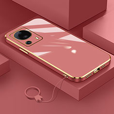 Custodia Silicone Ultra Sottile Morbida Cover S01 per Xiaomi Mi 13 Lite 5G Rosso