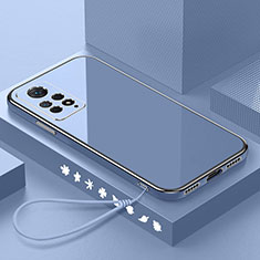 Custodia Silicone Ultra Sottile Morbida Cover S01 per Xiaomi Redmi Note 11 4G (2022) Grigio Lavanda