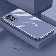 Custodia Silicone Ultra Sottile Morbida Cover S01 per Xiaomi Redmi Note 11 Pro 4G Grigio Lavanda
