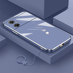 Custodia Silicone Ultra Sottile Morbida Cover S01 per Xiaomi Redmi Note 11R 5G Grigio Lavanda