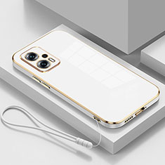 Custodia Silicone Ultra Sottile Morbida Cover S01 per Xiaomi Redmi Note 11T Pro+ Plus 5G Bianco