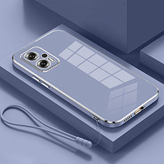 Custodia Silicone Ultra Sottile Morbida Cover S01 per Xiaomi Redmi Note 11T Pro+ Plus 5G Grigio Lavanda