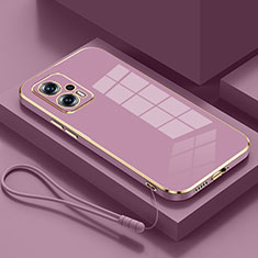 Custodia Silicone Ultra Sottile Morbida Cover S01 per Xiaomi Redmi Note 11T Pro+ Plus 5G Viola