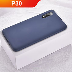 Custodia Silicone Ultra Sottile Morbida Cover S02 per Huawei P30 Blu