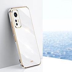 Custodia Silicone Ultra Sottile Morbida Cover S02 per Xiaomi Mi 12 5G Bianco