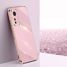 Custodia Silicone Ultra Sottile Morbida Cover S02 per Xiaomi Mi 12 Pro 5G Rosa