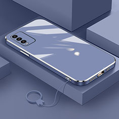 Custodia Silicone Ultra Sottile Morbida Cover S02 per Xiaomi Redmi 9T 4G Grigio Lavanda
