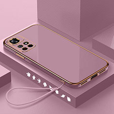 Custodia Silicone Ultra Sottile Morbida Cover S02 per Xiaomi Redmi Note 11T 5G Viola