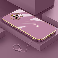 Custodia Silicone Ultra Sottile Morbida Cover S02 per Xiaomi Redmi Note 9 5G Viola