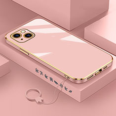 Custodia Silicone Ultra Sottile Morbida Cover S03 per Apple iPhone 13 Mini Oro Rosa