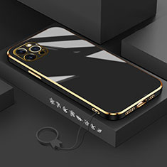 Custodia Silicone Ultra Sottile Morbida Cover S03 per Apple iPhone 13 Pro Max Nero