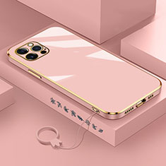 Custodia Silicone Ultra Sottile Morbida Cover S03 per Apple iPhone 13 Pro Max Oro Rosa